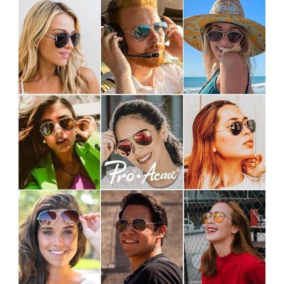 Polarized Aviator Sunglasses Metal Frame Unisex UV400 Protection 58MM main image 6